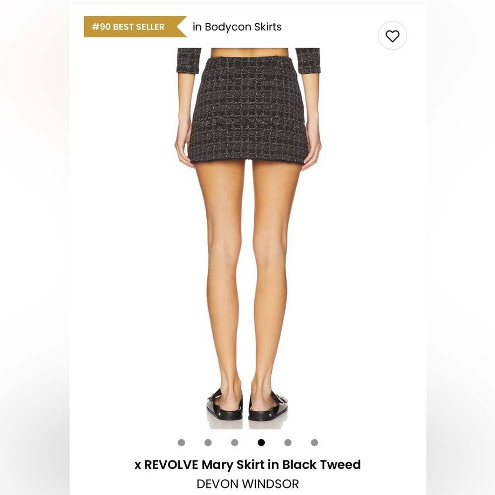 DEVON WINDSOR X REVOLVE Tweed Pencil Skirt in Black